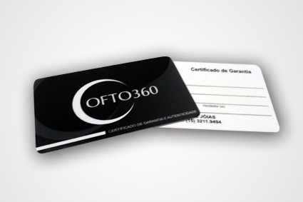 Cartão de Garantia em Rolinópolis - Réguas Personalizadas